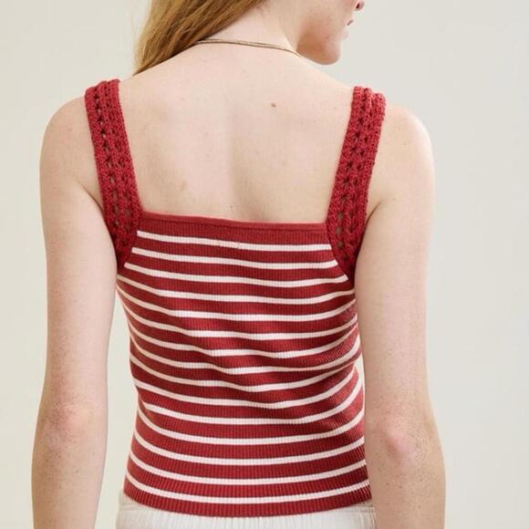 Aerie Crochet Sweater Tank Top Size Large - Picture 6 of 7